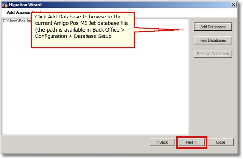 Select the database