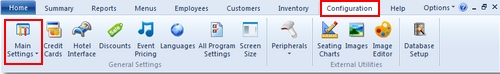 Back Office > Configuration > Main Settings