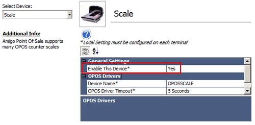 Counter Scale Configuration