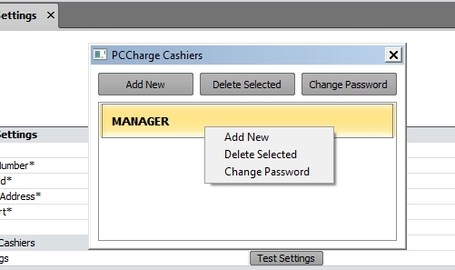 Edit Cashiers