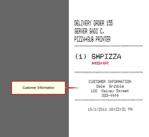 Delivery Order Printed Using Pos-X Xr210