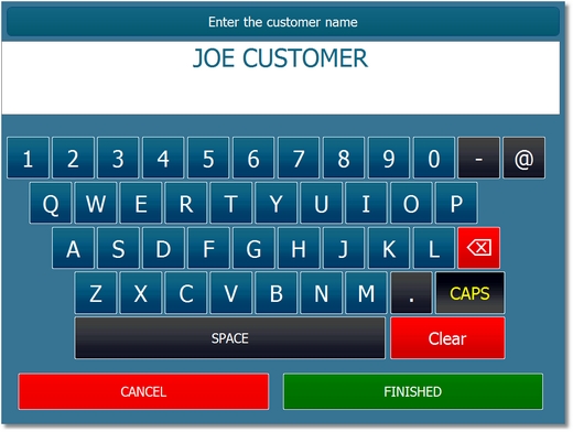 Counter Order Customer Name Prompt