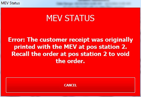 MEV Error