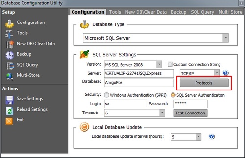 Windows 7 client connecting to SQL Server running on Windows XP using TCP/IP Protocol