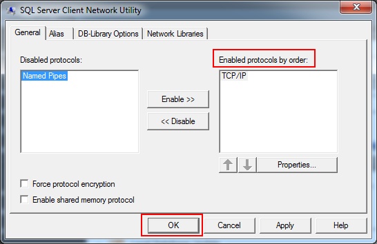 SQL Server Client Network Utility