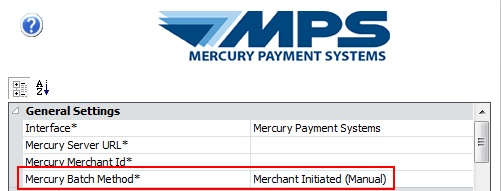 Mercury Payment Back Office Settings