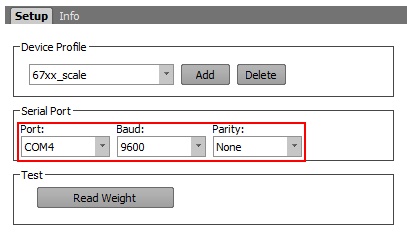 Serial Port Settings