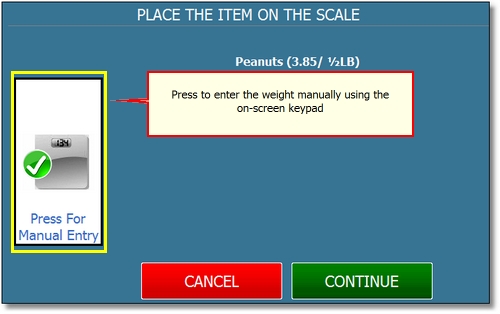 Enter bulk item weight manually