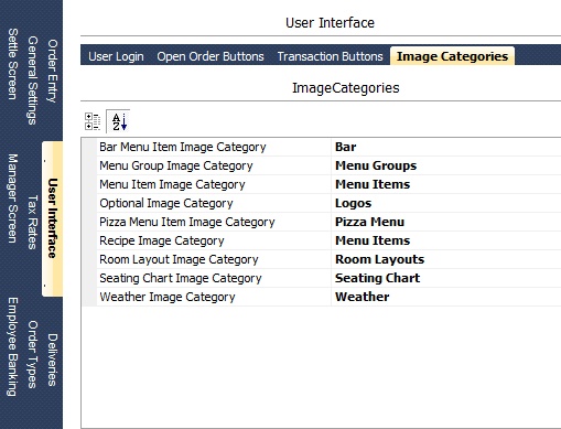 Image Categories Configuration