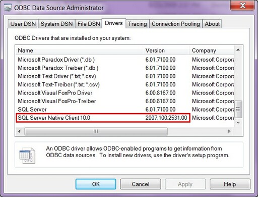 SQL Server Native Client
