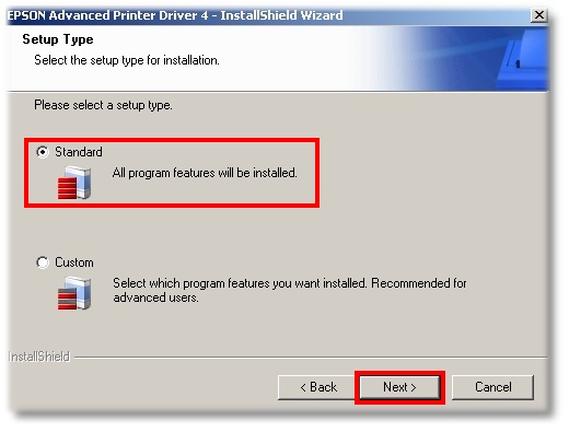 Specify the Setup Type