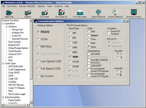 Compare the settings with the port settings in the Device manager