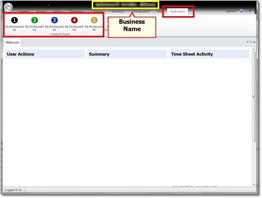 Back Office Menu Bar