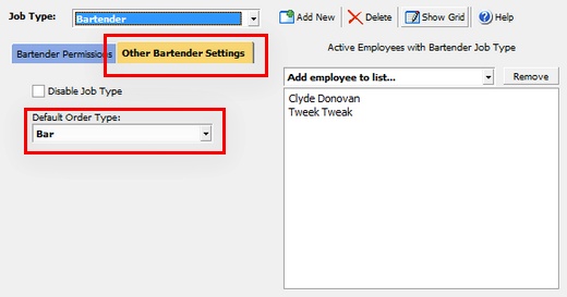 Default Order Type