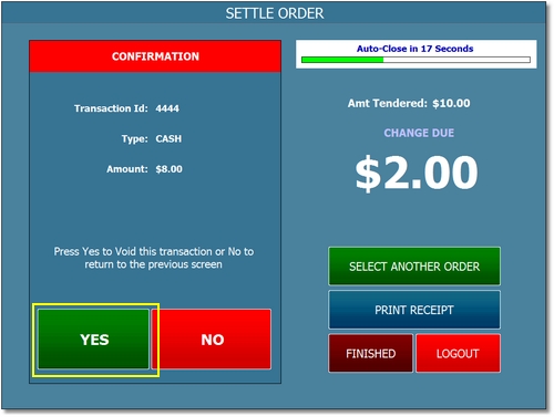 Void Transaction Confirmation