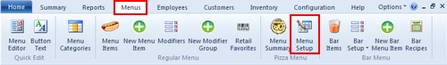 Select New Menu Item from the Menus > Pizza Menu Group